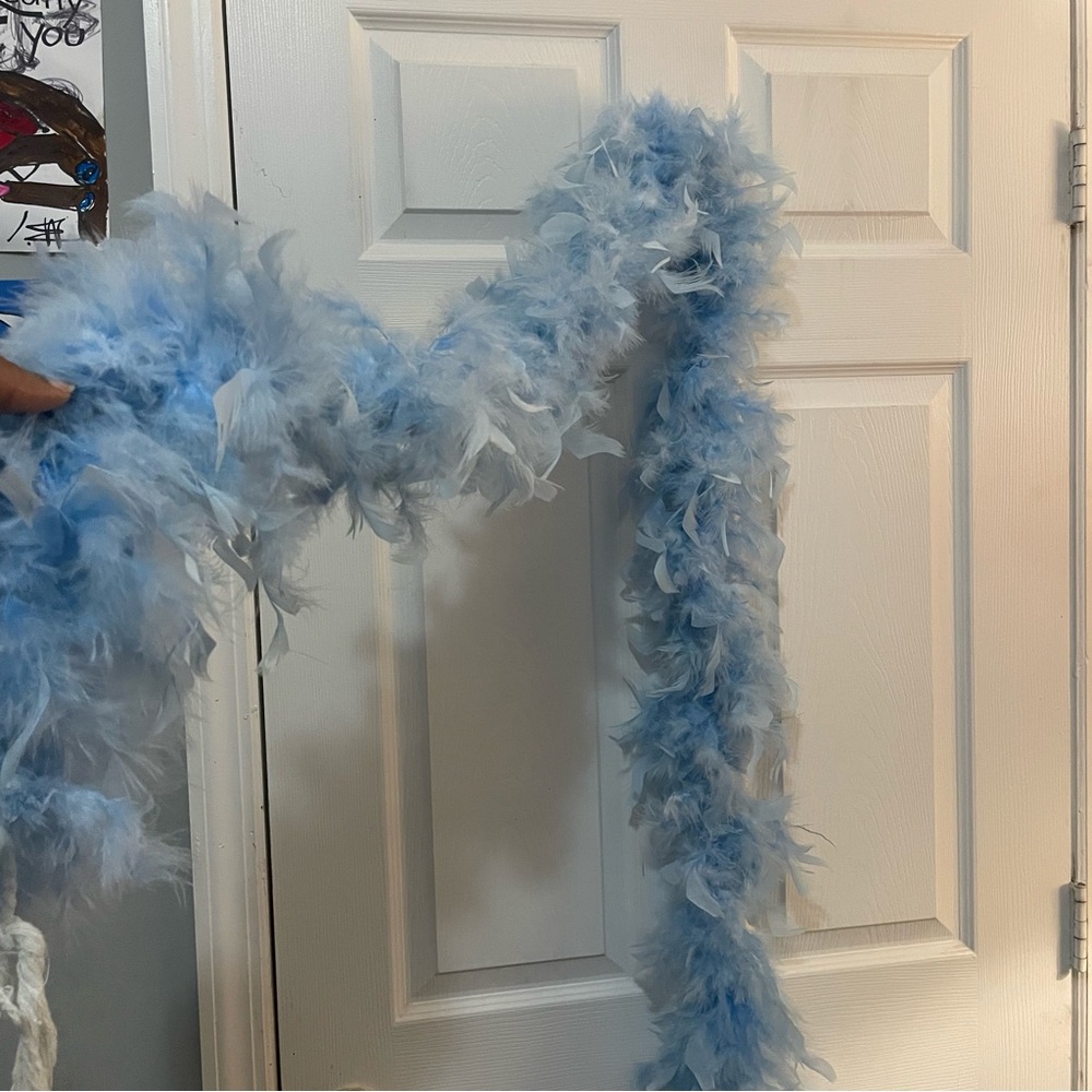 Light Blue Feather Boa for Parties